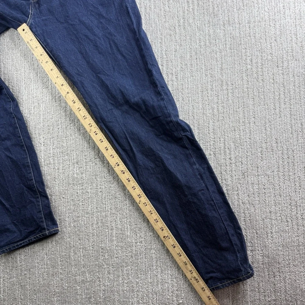 Levi's Premium 502 Jeans Men's Size 34x34 Big E Dark Wash Blue Denim Tapered